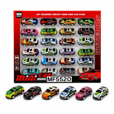 24-Piece Mini Racing Toy Car Set for Kids – Colourful Die-Cast Style Super Cars for Boys & Girls Ages 3+