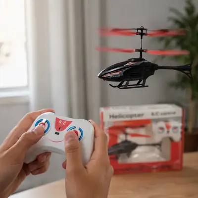 Rechargeable Remote Control Helicopter with LED Light & USB Charging – RC Flying Toy for Ages 14+ thumbnail 10