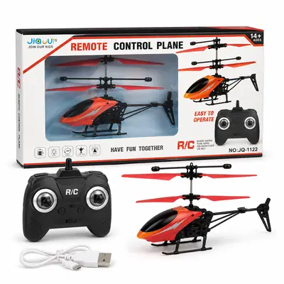 Rechargeable Remote Control Helicopter with LED Light & USB Charging – RC Flying Toy for Ages 14+ thumbnail 2