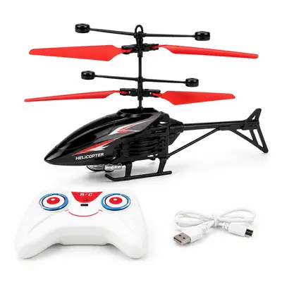 Rechargeable Remote Control Helicopter with LED Light & USB Charging – RC Flying Toy for Ages 14+ thumbnail 7