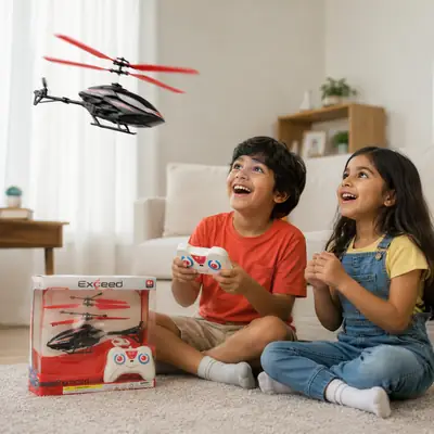 Rechargeable Remote Control Helicopter with LED Light & USB Charging – RC Flying Toy for Ages 14+ thumbnail 8