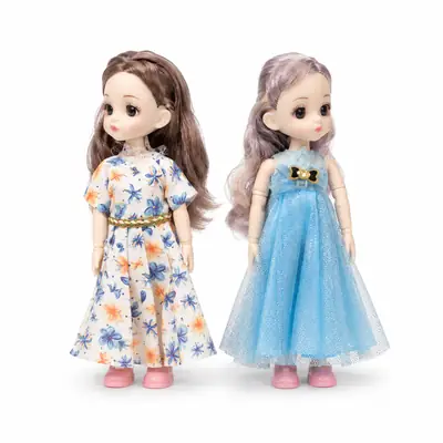 Wonderful Elegant Fashion Doll with Long Hair & Stylish Dress – Assorted Designs for Kids Ages 3+