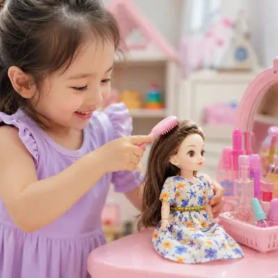 Wonderful Elegant Fashion Doll with Long Hair & Stylish Dress – Assorted Designs for Kids Ages 3+ thumbnail 2