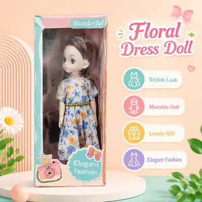 Wonderful Elegant Fashion Doll with Long Hair & Stylish Dress – Assorted Designs for Kids Ages 3+ thumbnail 7