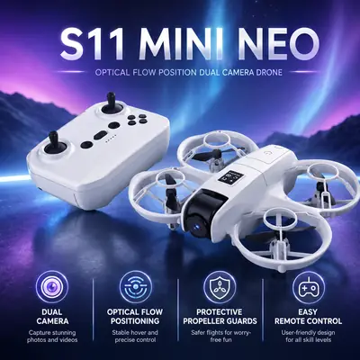 S11 Mini Neo Dual Camera Drone with Optical Flow Positioning & Remote Control thumbnail 9