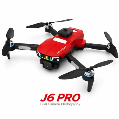 J6 Pro Foldable Dual Camera Drone with Altitude Hold, 360° Flips & Remote Control – Red thumbnail 7