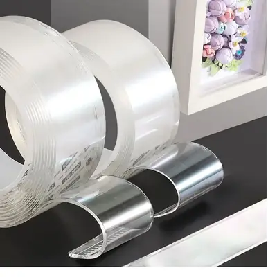 Double Sided Tape for Walls Heavy Duty Removable Mounting Tape Strong Adhesive Washable and Reusable Tape Wall Tape for Picture Photo Carpet Decoration Poster Tape Roll thumbnail 3