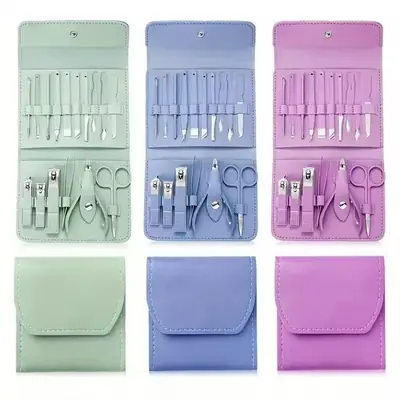 16-Piece Professional Manicure & Pedicure Kit – Stainless Steel Nail Care Set with Travel Case thumbnail 7