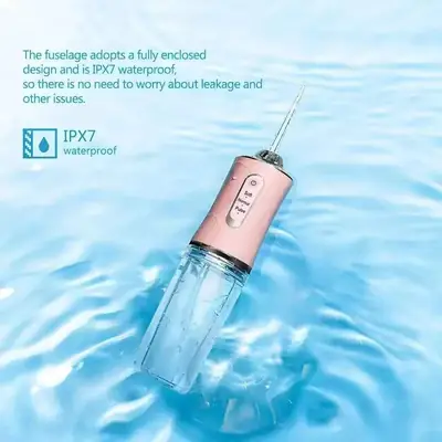 Portable Water Flosser Oral Irrigator – Rechargeable Dental Water Jet with 6 Interchangeable Tips thumbnail 5