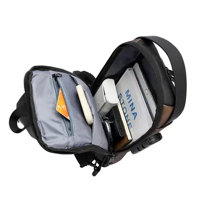 Anti-Theft Crossbody Sling Bag with USB Charging Port – Waterproof Chest Bag for Men thumbnail 6