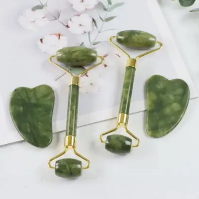 2 in 1 Ice Facial Skin Care Bundle Set – Ice Face Roller Stick, Jade Roller & Gua Sha Tool for Face Massage & Puffiness Relief thumbnail 2