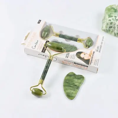 2 in 1 Ice Facial Skin Care Bundle Set – Ice Face Roller Stick, Jade Roller & Gua Sha Tool for Face Massage & Puffiness Relief thumbnail 3