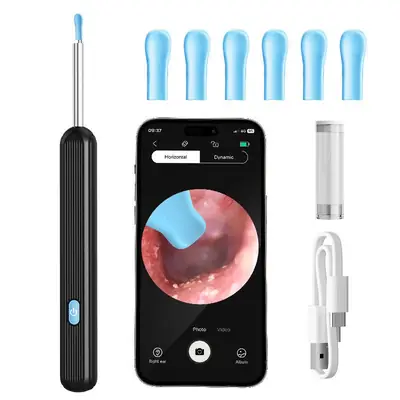 Smart Visual Ear Cleaner with HD Camera | WiFi Ear Wax Removal Tool | USB Type-C Rechargeable Otoscope | Compatible with Android & iOS thumbnail 2