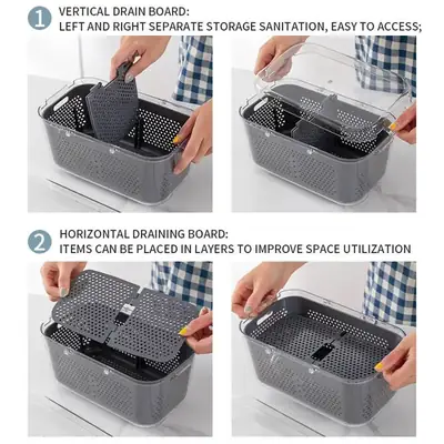 22 in 1 Multifunction Vegetable Chopper & Slicer Set | Manual Food Chopper | Vegetable Cutter, Dicer, Grater & Mandoline Slicer with Storage Container thumbnail 4