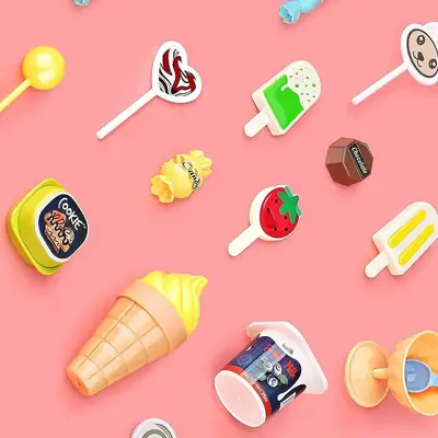 Kids Ice Cream Cart Toy Set with Accessories – Pretend Play Dessert Shop Trolley for Children | Educational & Role Play Toy for Boys & Girls thumbnail 5