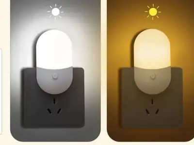 LED Plug In Night Light – Soft Warm Glow Lamp for Bedroom, Hallway & Bathroom