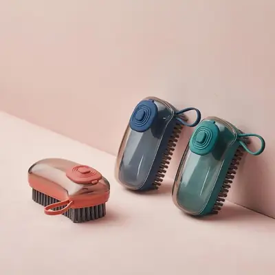 Automatic Liquid Soap Dispensing Cleaning Brush – Liquid Soap Scrubber for Kitchen, Bathroom & Shoes – Handheld Cleaning Brush with Soap Dispenser thumbnail 3