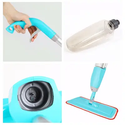 Healthy Spray Mop with Refillable Water Bottle | Flat Floor Cleaning Mop | Microfiber Spray Mop for Tiles, Marble, Wood & Laminate Floors thumbnail 4