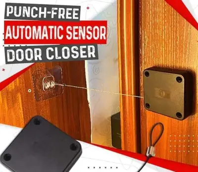 Automatic Door Closer Punch-Free Multifunctional Self Closing Device – Adjustable Silent Door Closing System for Home & Office thumbnail 4