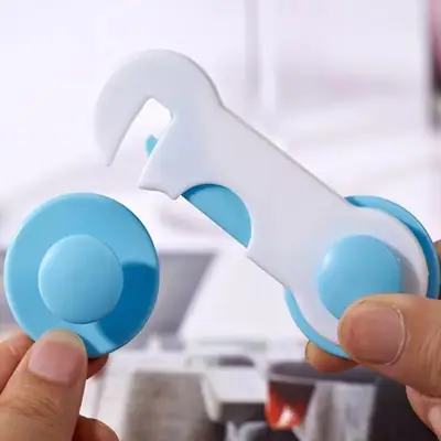 Child Safety Lock for Cabinet, Drawer & Fridge – Baby Proof Safety Lock with Strong Adhesive – Multi-Purpose Door Lock thumbnail 3