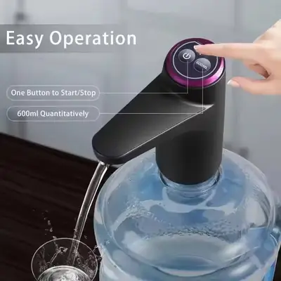 Automatic Electric Water Dispenser Pump – USB Rechargeable Bottle Water Pump for 19L Gallon | Portable Drinking Water Dispenser thumbnail 5