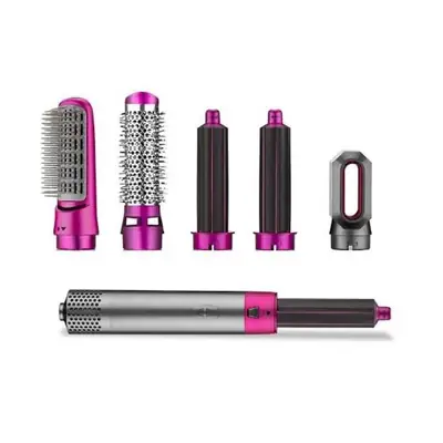5 in 1 Hot Air Hair Styler Brush – Multi-Function Hair Dryer, Curler, Straightener & Volumizer for Salon Style Hair at Home thumbnail 4