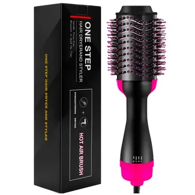 One Step Hair Dryer & Styler Hot Air Brush | 2-in-1 Hair Dryer Brush | Hair Straightener & Volumizer | Hot Air Styling Brush for Women thumbnail 5