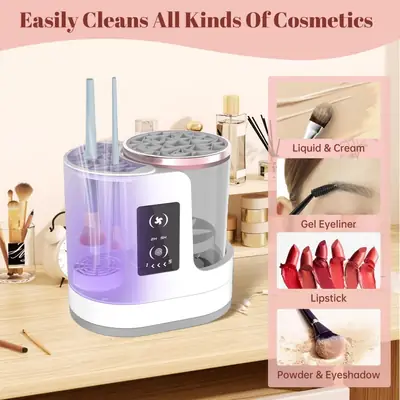 Electric Makeup Brush Cleaner & Dryer – Automatic Cosmetic Brush Washing Machine thumbnail 4