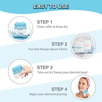 Ice Roller for Face & Body with Storage Case | Reusable Cooling Massage Roller for Facial Skincare, Puffiness & Refreshing Skin thumbnail 6