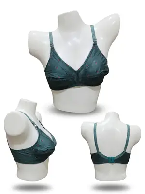 Cotton Printed Comfortable And Lightweight Plunge Bra thumbnail 5