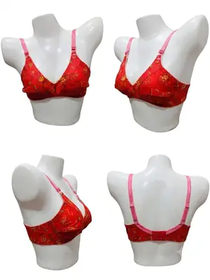 Cotton Printed Comfortable And Lightweight Non-Padded Bra thumbnail 2