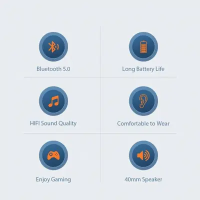 Black Long-Lasting Battery With Fast Charge 09 Headphone thumbnail 4