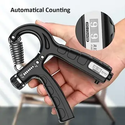 Automatic Counting & Non Counting Hand Gripper 5-60KG | Adjustable Resistance | Non-Slip Grip Strength Trainer for Fingers, Wrist, Forearm | Finger Gripper For Gym & Home Workout Equipment