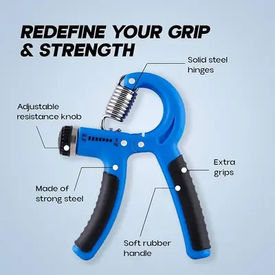Automatic Counting & Non Counting Hand Gripper 5-60KG | Adjustable Resistance | Non-Slip Grip Strength Trainer for Fingers, Wrist, Forearm | Finger Gripper For Gym & Home Workout Equipment thumbnail 8