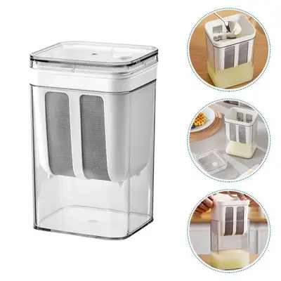 Multi-Purpose 1100ML Greek Yogurt Maker | Hung Curd Strainer Box with Fine Mesh Filter | Yogurt Cheese Maker | Premium Food Grade Container | BPA Free Yogurt Filter thumbnail 4