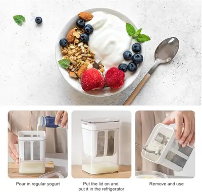Multi-Purpose 1100ML Greek Yogurt Maker | Hung Curd Strainer Box with Fine Mesh Filter | Yogurt Cheese Maker | Premium Food Grade Container | BPA Free Yogurt Filter thumbnail 7