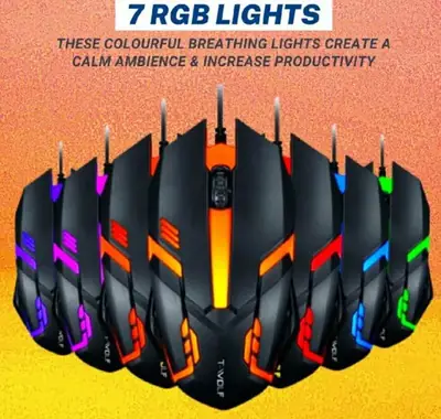 Compact Wireless RGB Gaming Mouse - 1 Pcs thumbnail 5