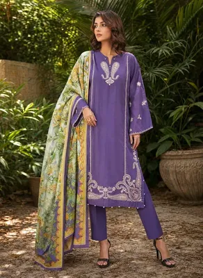 Zimale 3 Pcs Stitched Women's Embroidered Lawn Suit