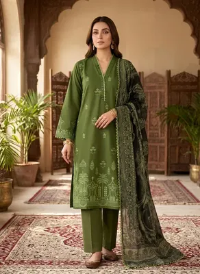 Rozina 3 Pcs Stitched Women's Embroidered Lawn Suit