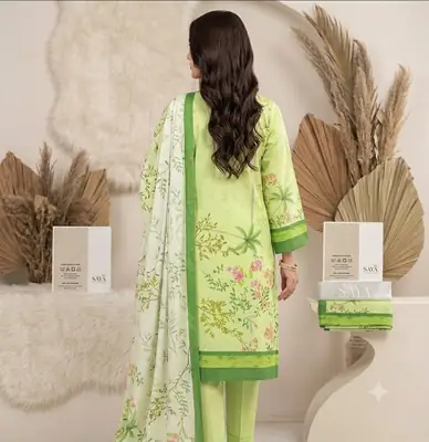 3 Pcs Women's Unstitched Printed Suit