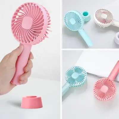 Portable Hand Held Fan Office Desktop Multifunctional Folding Double Headed Small Electric Fan With A Neck Lanyard thumbnail 6