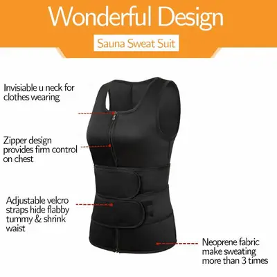 Men Body Shaper Fitness Neoprene Sauna Vest Waist Trainer Double Belt Sweat Shirt Corset Top Abdomen Slimming Shapewear Fat Burn Jacket Hot Shapers thumbnail 6