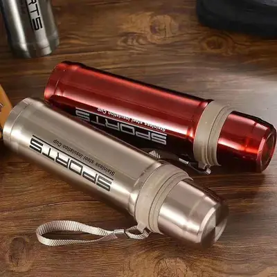SPORTS VACUUM FLASK 750ML STAINLESS STEEL WATER BOTTLE - HOT AND COLD THERMOS thumbnail 4