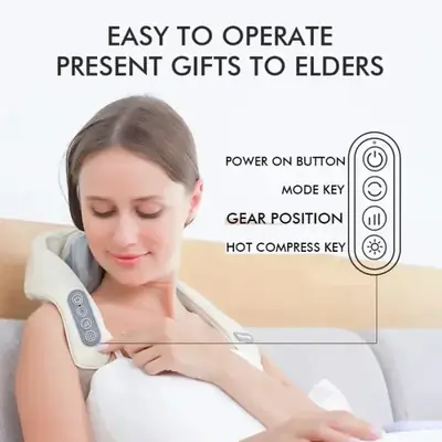 Shoulder and Back Massager all in one Electric Neck & Shoulder Massager with Heat – Deep Tissue Kneading, Pain Relief for Trapezius, Cervical, Abdominal Muscles – Ergonomic Design, Adjustable Intensity, Portable Stress Relief Device By Usman's Hub thumbnail 5