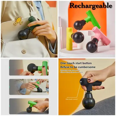 Rechargeable Mini Facial Gun Massager thumbnail 3