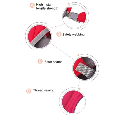 Multicolor Adjustable Baby Carrier Strong Material Safety Belt Adapt To Newborn Infant & Toddler Of 3 To 18 Month Backpack thumbnail 4