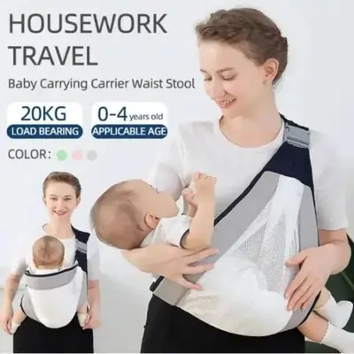 Adjustable Newborn Baby Carrier Sling Wrap Breathable Backpack Shoulder Strap For Baby Feeding thumbnail 3