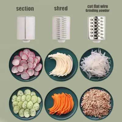 3 In 1 Manual Vegetable Slicer Potato Chopper Rotary Cheese Grater Veggie Chopper Peeler Maker Machine Kitchen Accessories Tools thumbnail 3