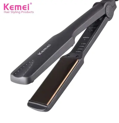 Kemei KM-329 Professional Hair Straightener With Temperature Control- For Women thumbnail 2
