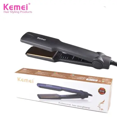Kemei KM-329 Professional Hair Straightener With Temperature Control- For Women thumbnail 3